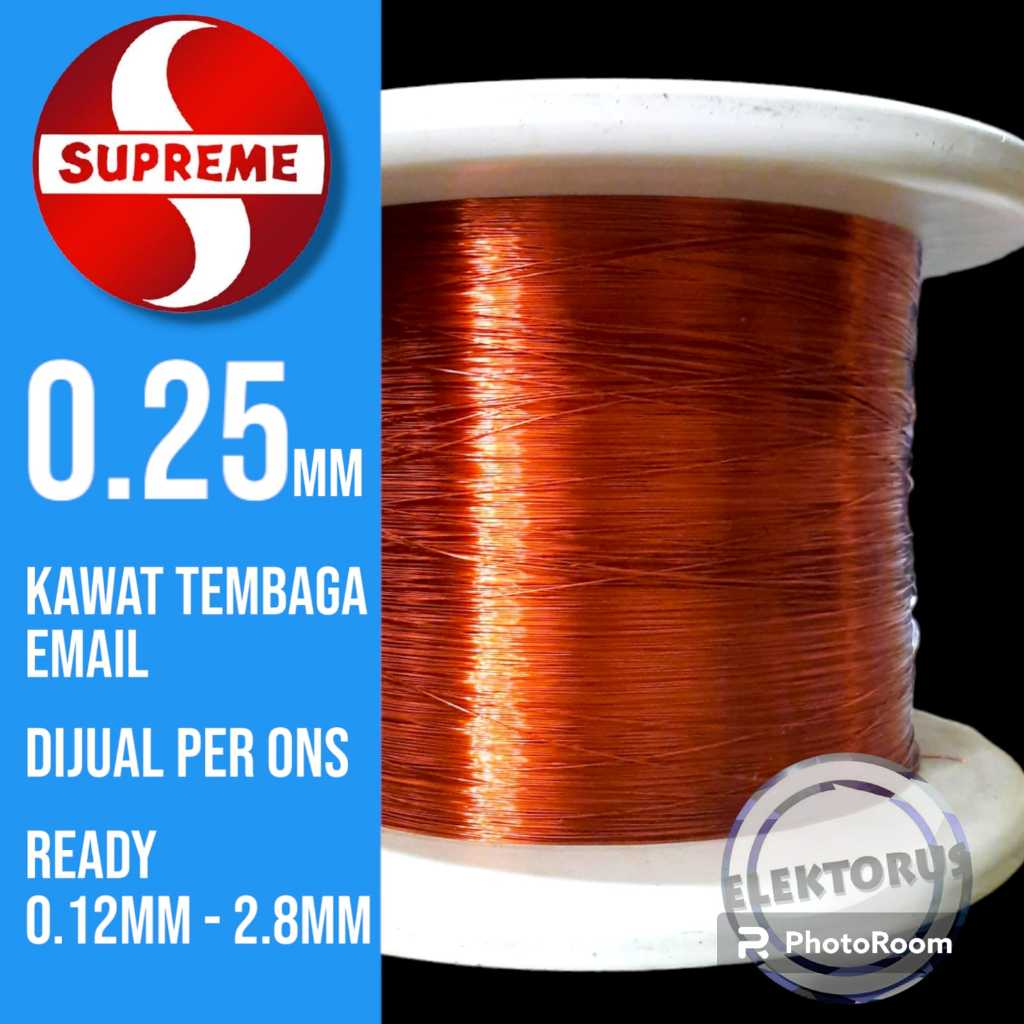 Kawat Tembaga Email 0.25mm SUPREME Per ONS 0.25 mm
