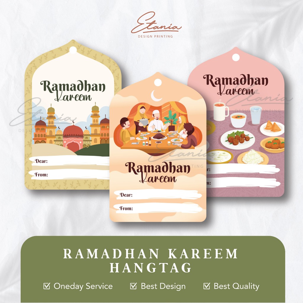

Hangtag Ramadhan Kareem Eid Mubarak Label Tag Parcel Hampers