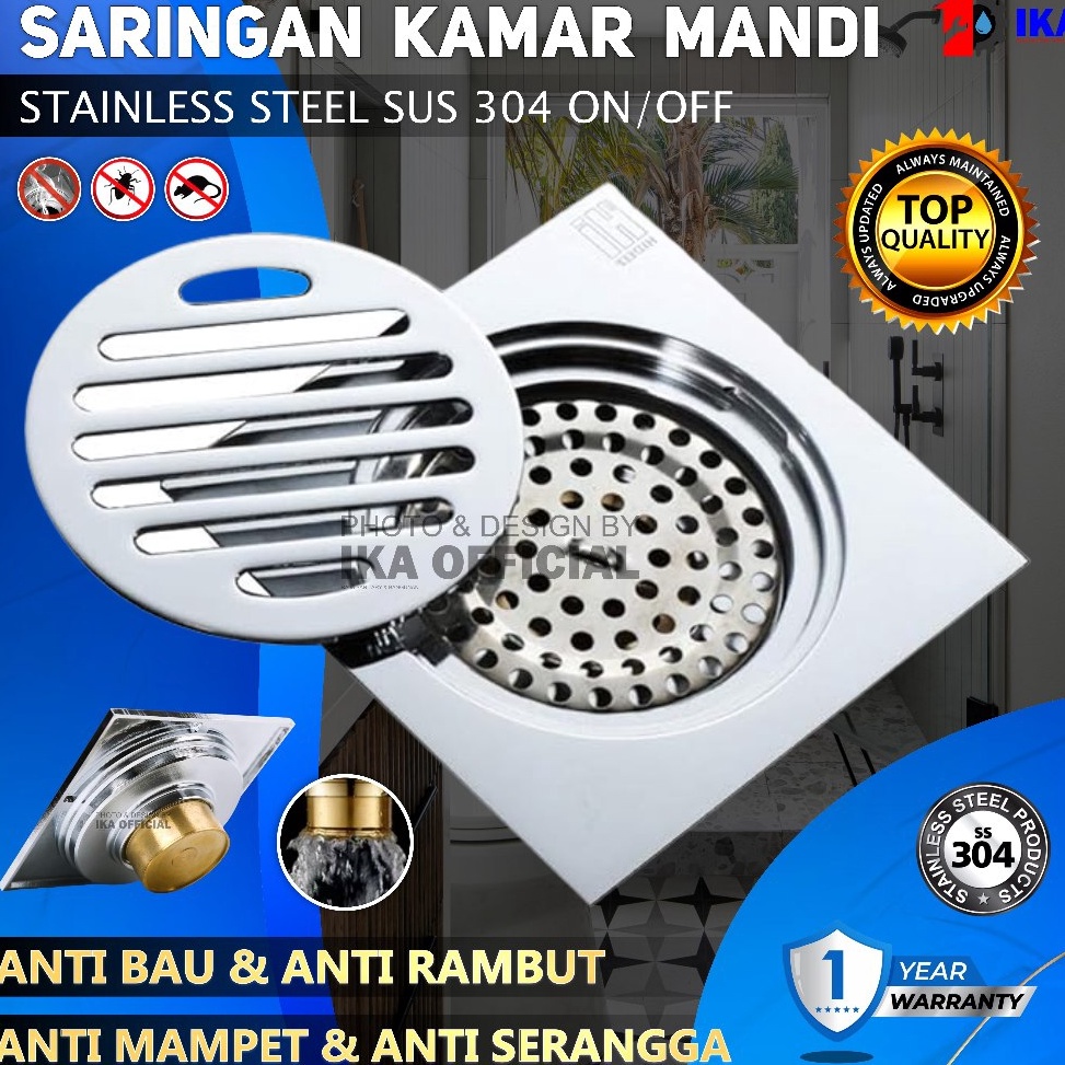 Sedia Saringan Got Kamar Mandi  Floor Drain Stainless ONOFF Kuningan SARINGAN GOT Afur Lantai I Floo
