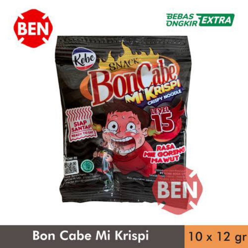 

Snack Boncabe Mi Krispi Lv15 Rasa Mie Goreng Mawut 10gr (Renceng 10x10gr)