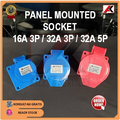 Industrial Socket ( Soket ) Panel Mounting 16A 3P (3 Pin) 1 Phase ,  32A 3P (3 Pin) 1 Phase , 32A 5P (5 Pin) 3 Phase bukan Legrand