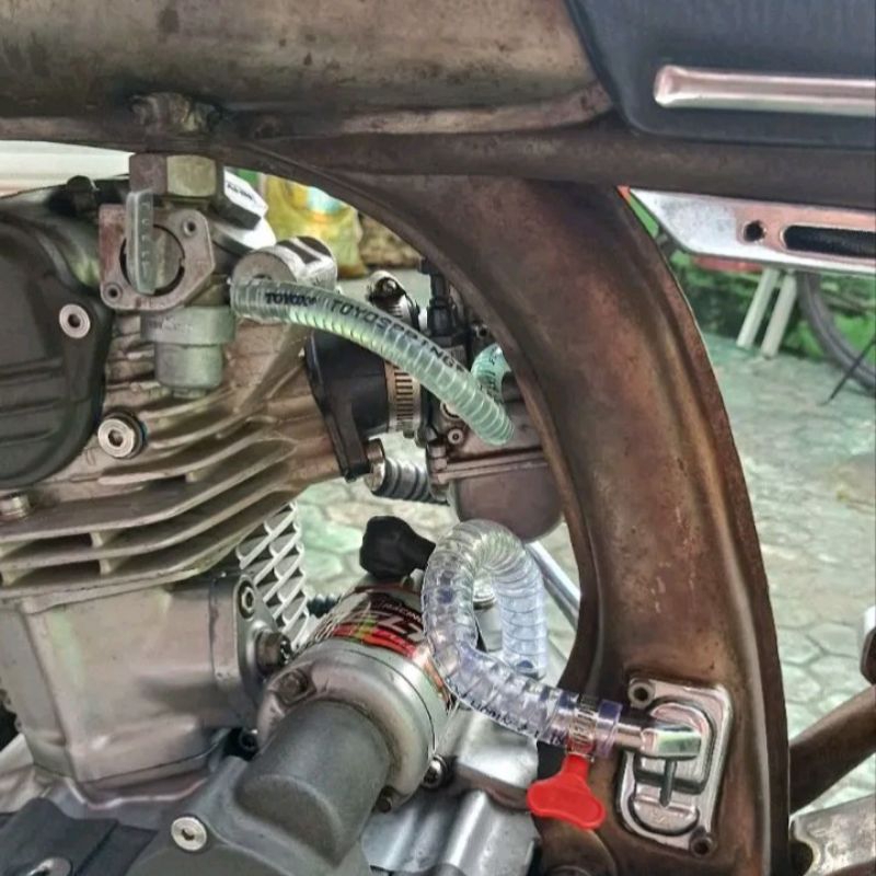 [COD]Selang bensin toyospring Japan transparan cocok buat cb gl mp tiger Supra kharisma Jupiter dll.