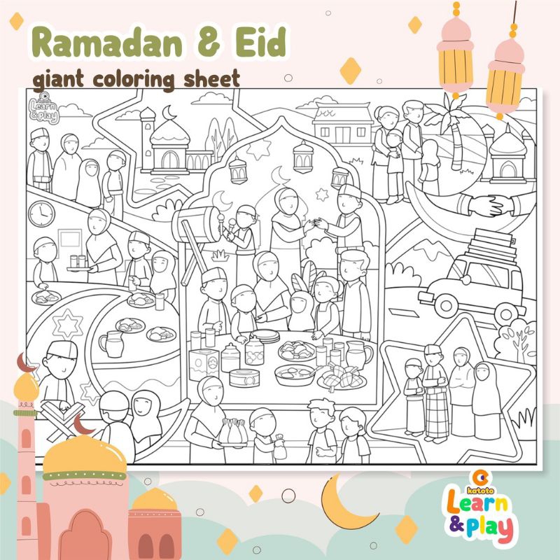 JUMBO COLORING SHEET ABC ALPHABET ALFABET NATAL CHRISTMAS GIFT ANAK PAKET MELUKIS HADIAH UNTUK ANAK.