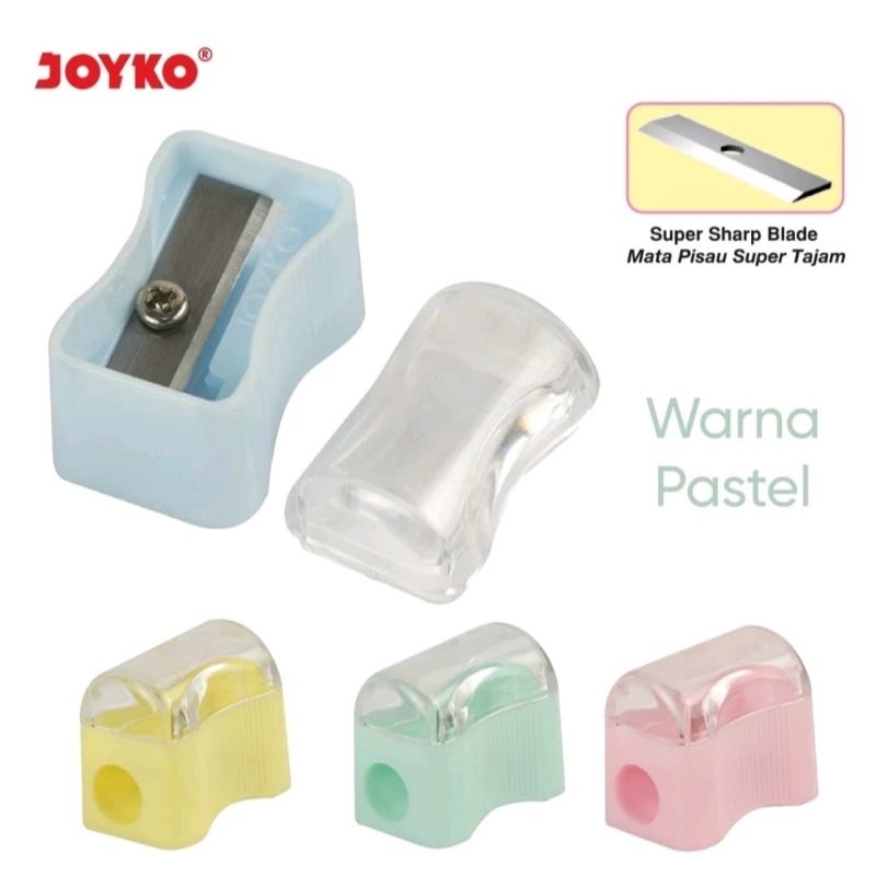 

Rautan Pensil Joyko SP-362 PASTEL Pensil Sharpener ( 1 Pack / 24 Pcs)