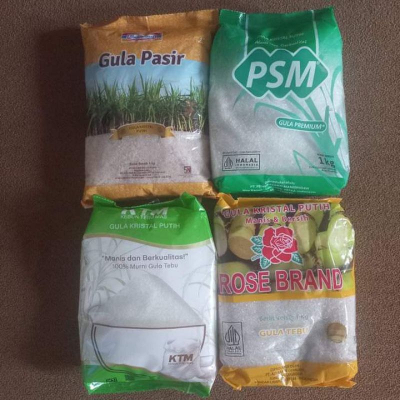 

Gula rosebrand PSM KTM gunung agung Gula pasir gula kemasan