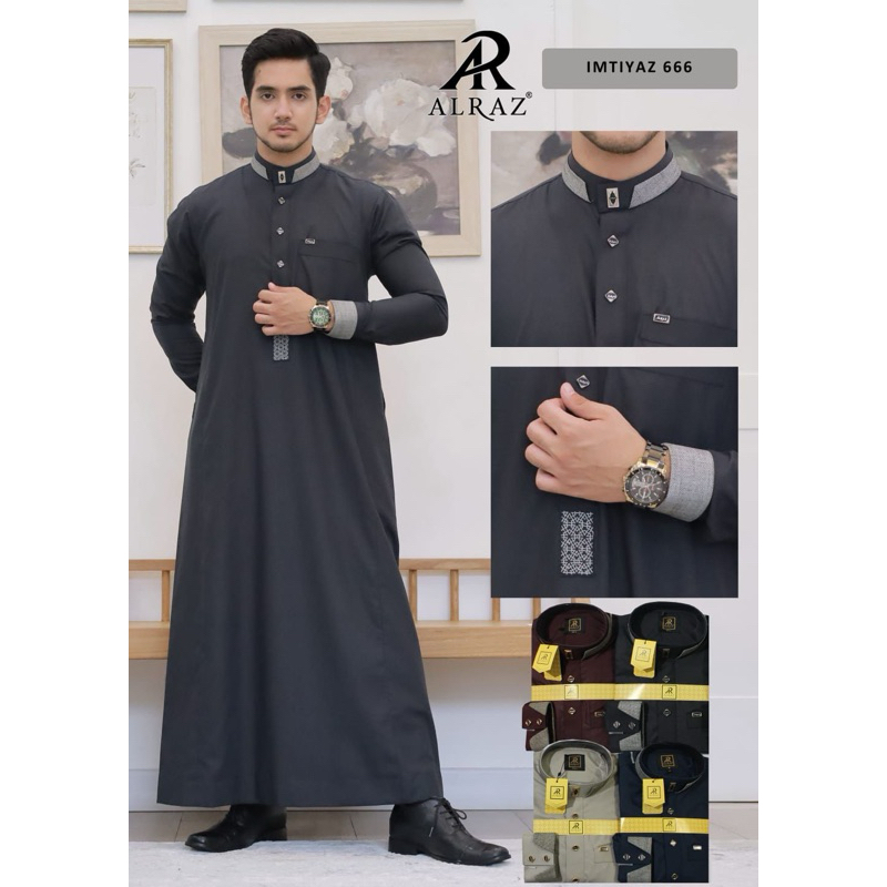 Gamis Alraz Imtiyaz Warna / Jubah alraz premium