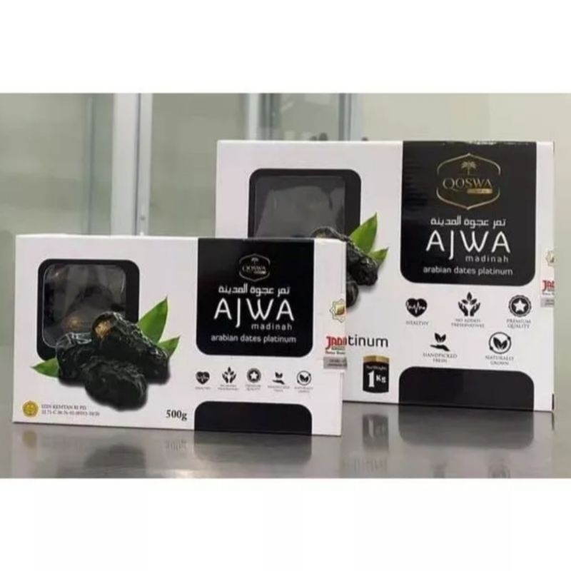 

Kurma Ajwa Madinah Qoswa Arabian Dates Platinum 500gr