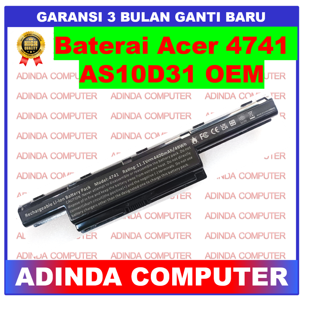 Baterai Acer Aspire 4739 4741 4743 4349 4743 4750 4253 OEM