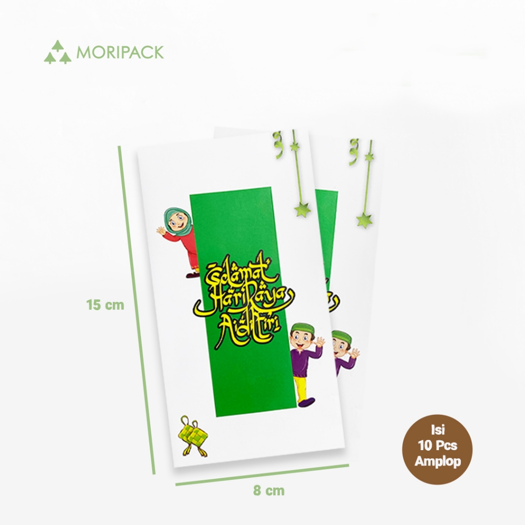 

Mori Amplop Lebaran / Selamat Hari Raya Idul Fitri Putih Isi 10 Pcs