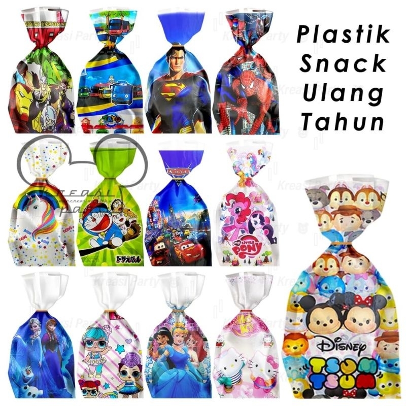 

Plastik Snak / Plastik Ulang Tahun Harga Per 1 Bks isi 10 Pcs 1 Motif Tidak Campur Motif