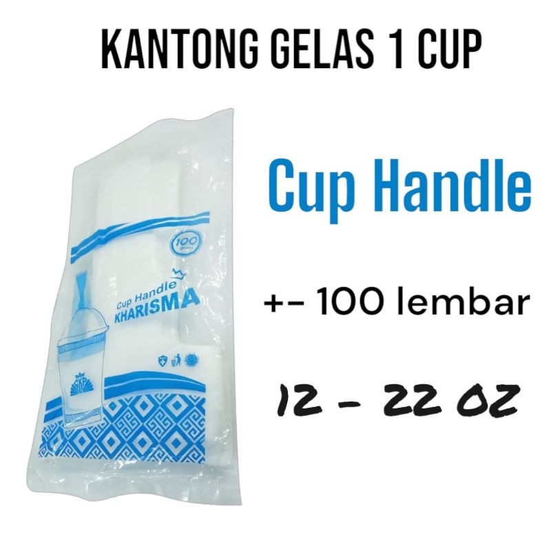 Plastik Tenteng Take Away - Single Cup Handle - Kantong Plastik Gelas