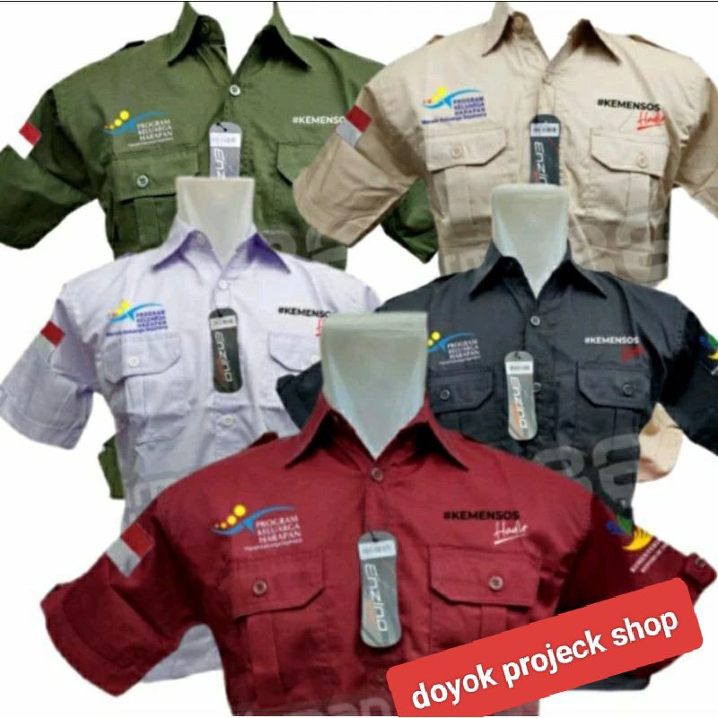 kemeja bordir suka suka kemensos hadir pdh bordir suka suka kemensos hadir seragam kemensos hadir