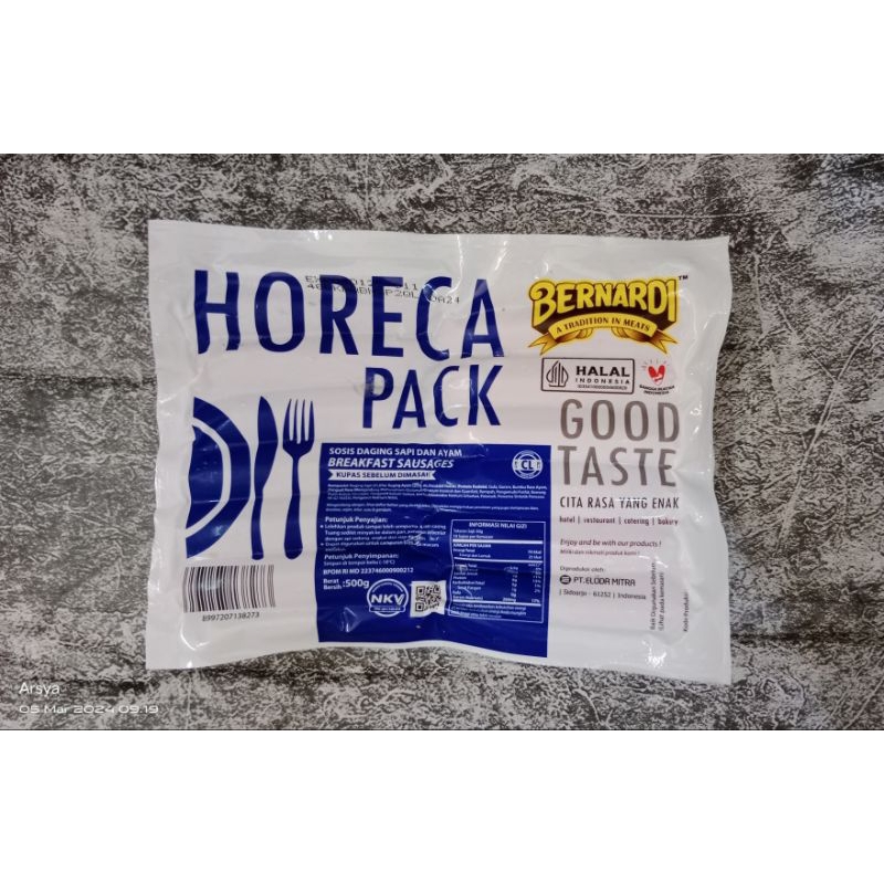 

BERNARDI SOSIS HORECA CL 500gr