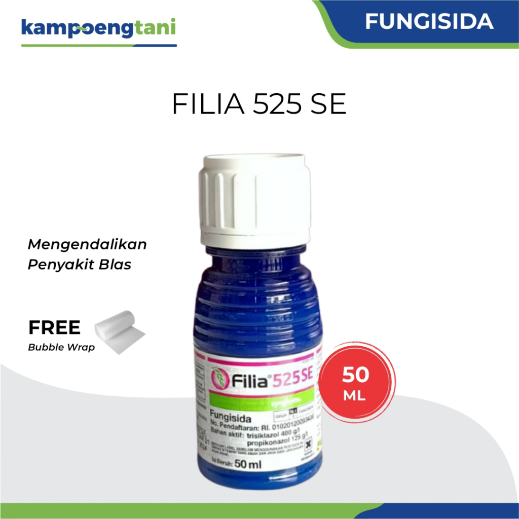 Kampoeng Tani - Fungisida Filia 50ml Original Obat Pembasmi Penyakit Blas Pada Tanaman Padi FILIA 52