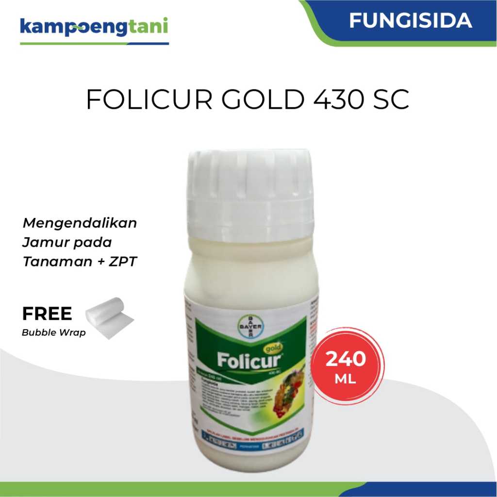 Kampoeng Tani - Folicur Gold 430SC 240ml Fungisida Sistemik Obat Pembasmi Penyakit Jamur Tanaman Pad