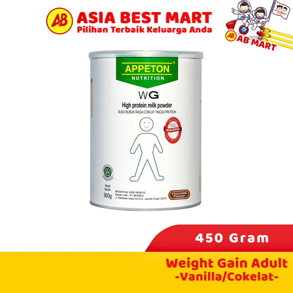 

Weight Gain Adult 450gr Chocolate Vanila Susu Penambah Berat Badan
