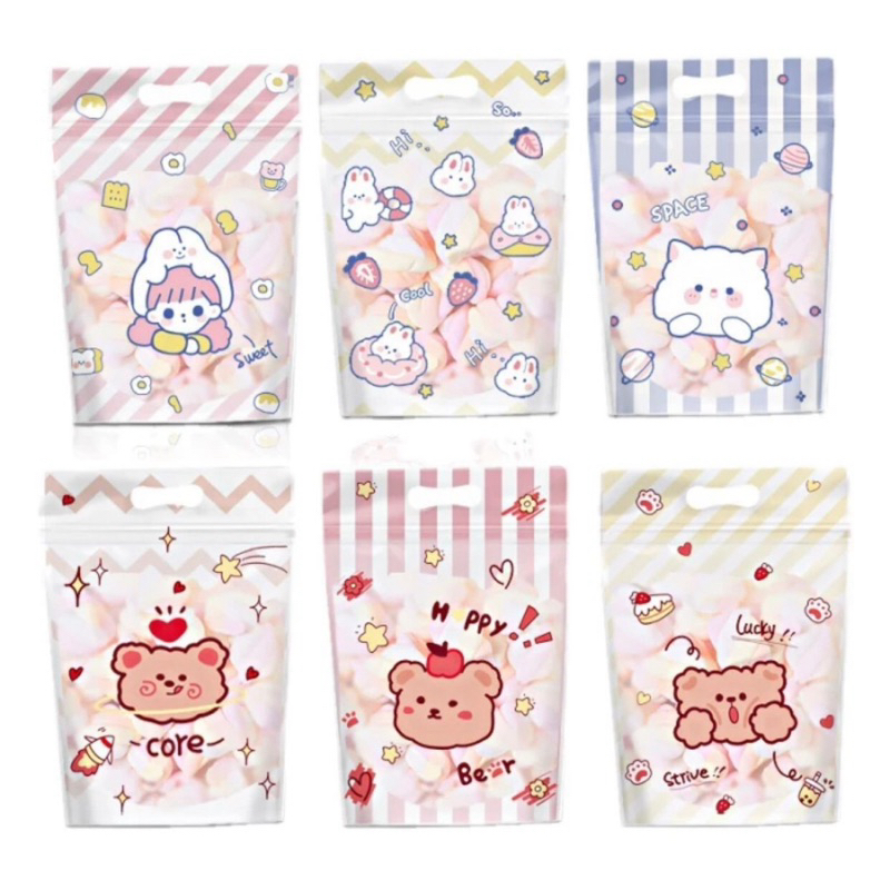 Kantong bungkus permen plastik ziplock / plastik bungkus ziplock 15x22cm