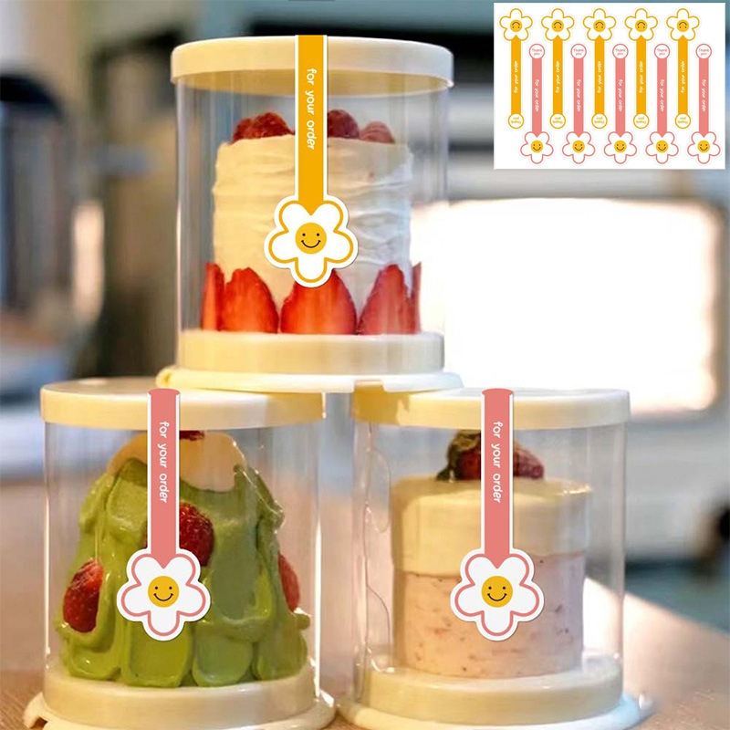 

COD❤️ 100Pcs Stiker Tq Stiker Thank You Stiker Segel Box Stiker Handmade Stiker Open Me / Sticker Panjang Segel Makanan Cake Stiker Thank You-yy