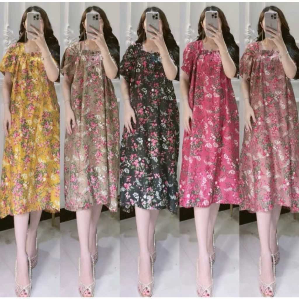 BEBENGKRIBBO - BAJU WANITA MALVA / DASTER MELISA KATUN TWISCONE / DASTER SANTAI ABG MOTIF BUNGA