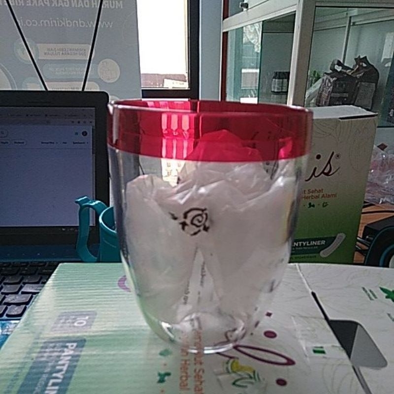 Allegra stemless glass tupperware gelas crystal