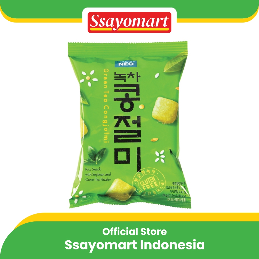 

Neo Congjolmi Green Tea Snack Korea Krakers Beras Rasa Green Tea 60gr