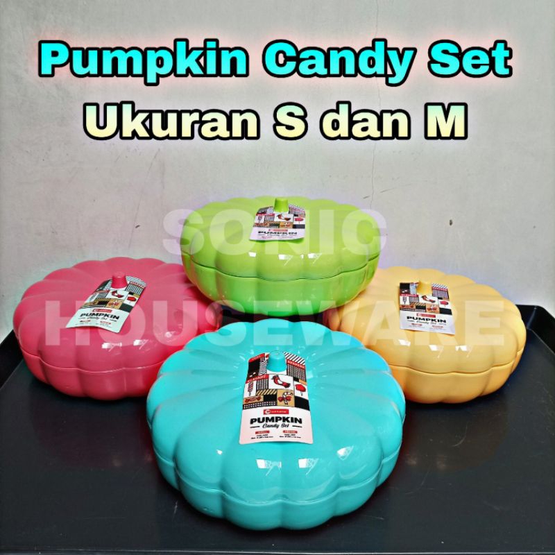 Pumpkin Candy Set Box Pot Lebaran Idul Fitri Ukuran S M Tempat Toples Kotak Wadah Penyimpanan Bentuk