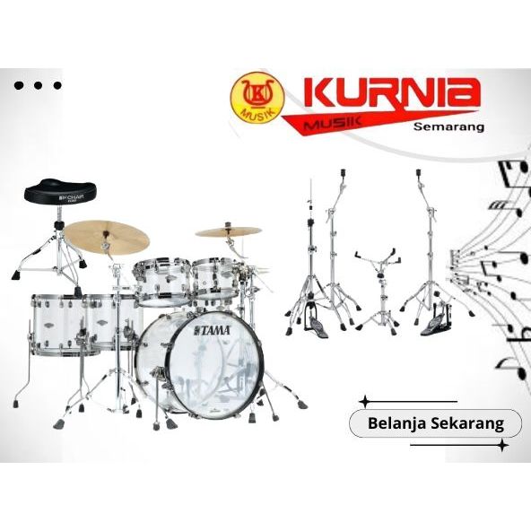 TAMA MBA52RZBNS-CI Starclassic Mirage Limited 5-Piece Drum Kit Crystal Ice