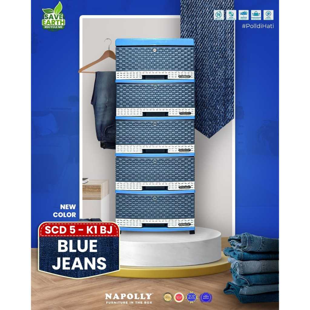 SCD 5 K1 - RAK LACI CABINET NAPOLLY 5 SUSUN