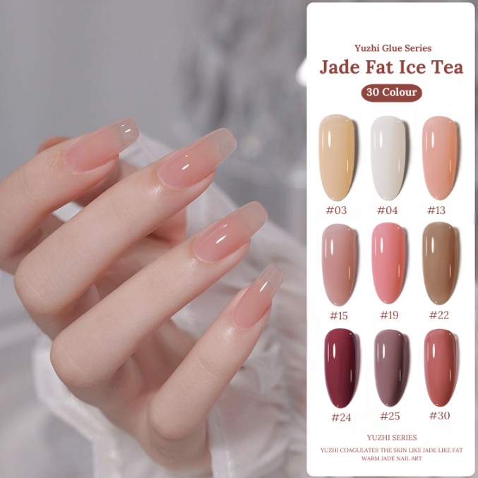 ART Y99T Annies Jade Fat Ice Tea 1ml  Kutek UV Gel Transparan Jelly Nail Translucent Polish  3 Kali 