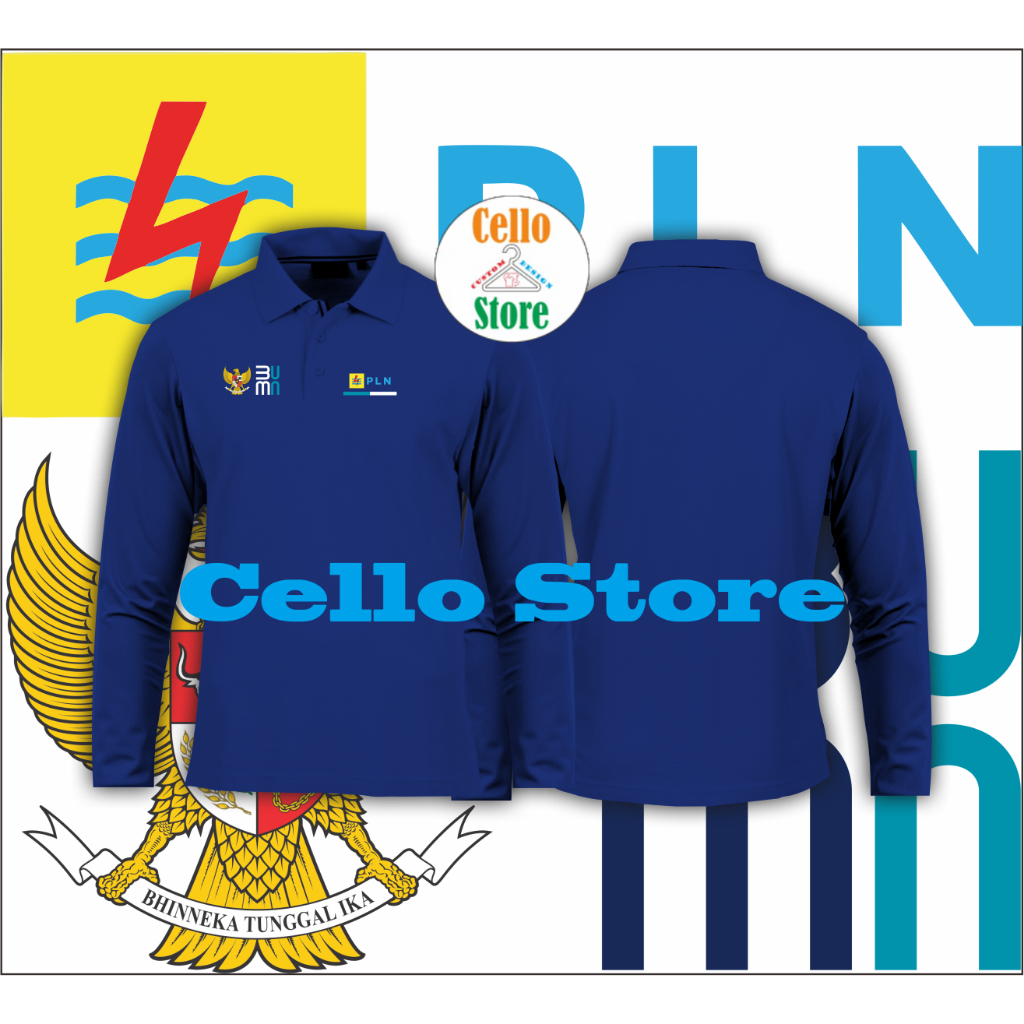 Kaos Polo BUMN PLN lengan panjang