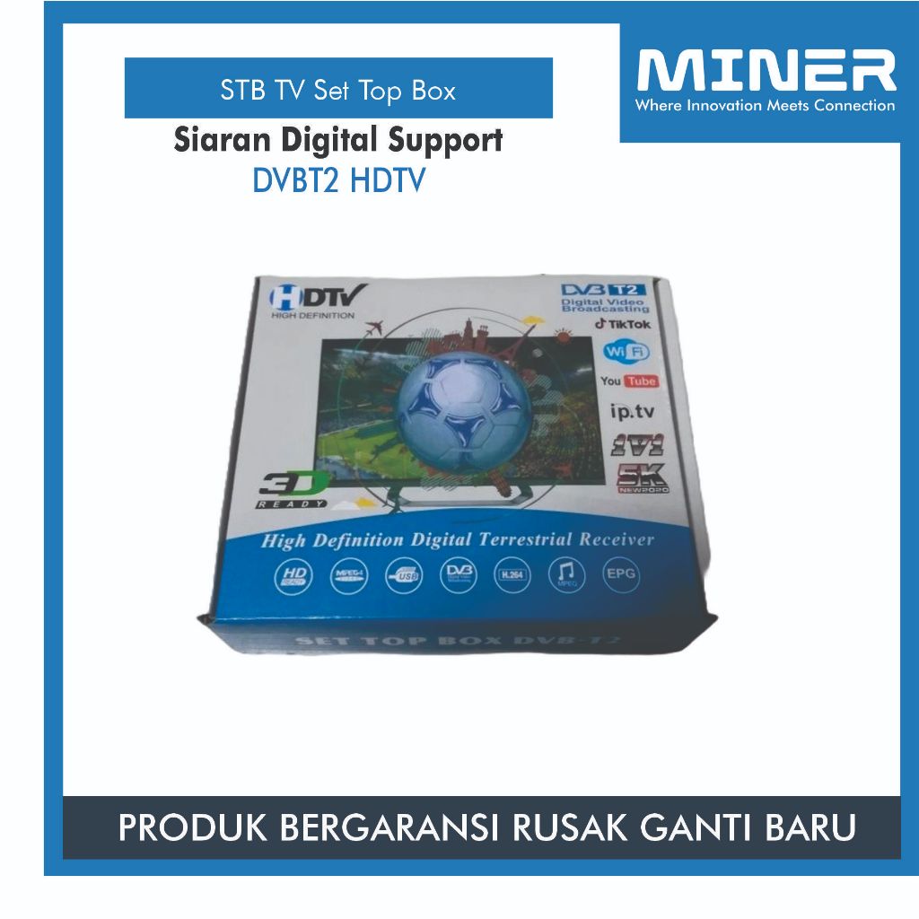 MINER STB TV Set Top Box Siaran Digital Support DVBT2 HDTV