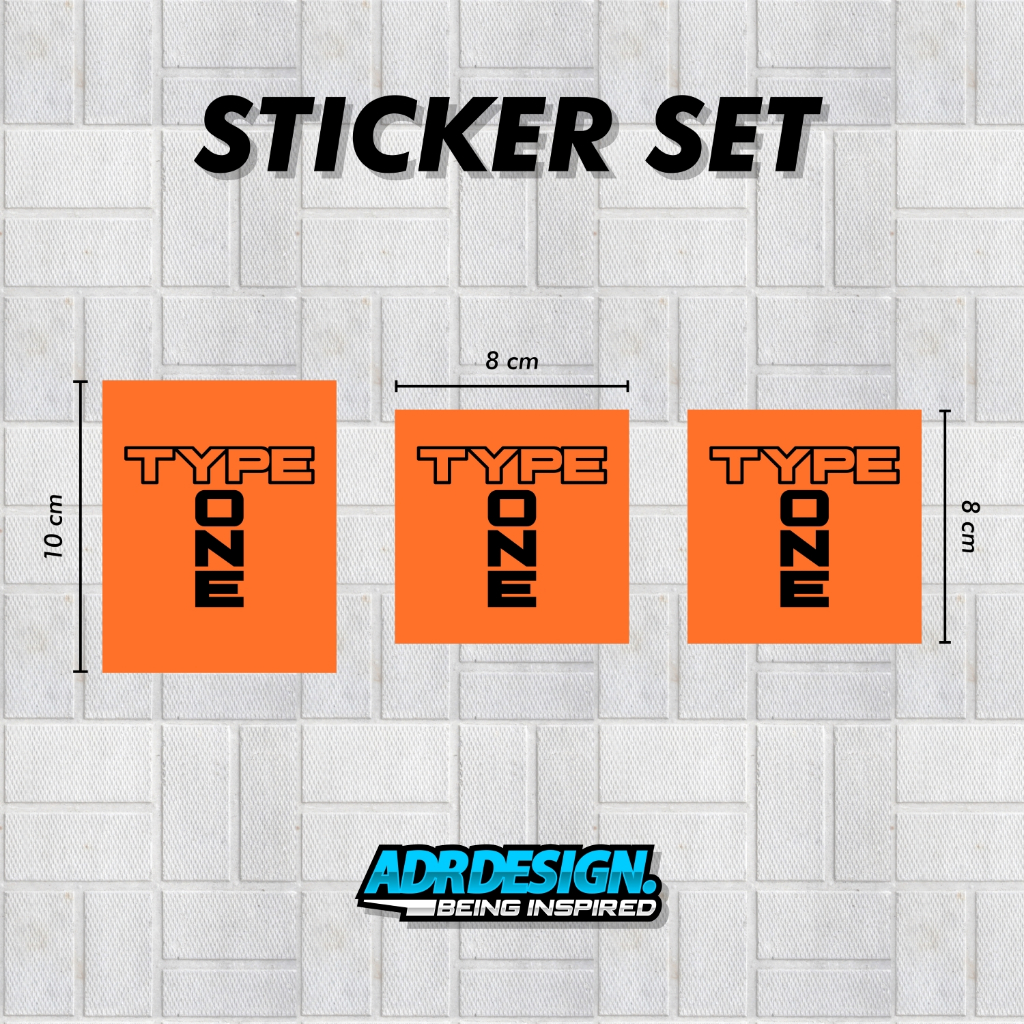 Sticker Bumper Type One Spoon Sports Honda Brio / Jazz / City / Civic / Accord / Odyssey / BRV / HRV