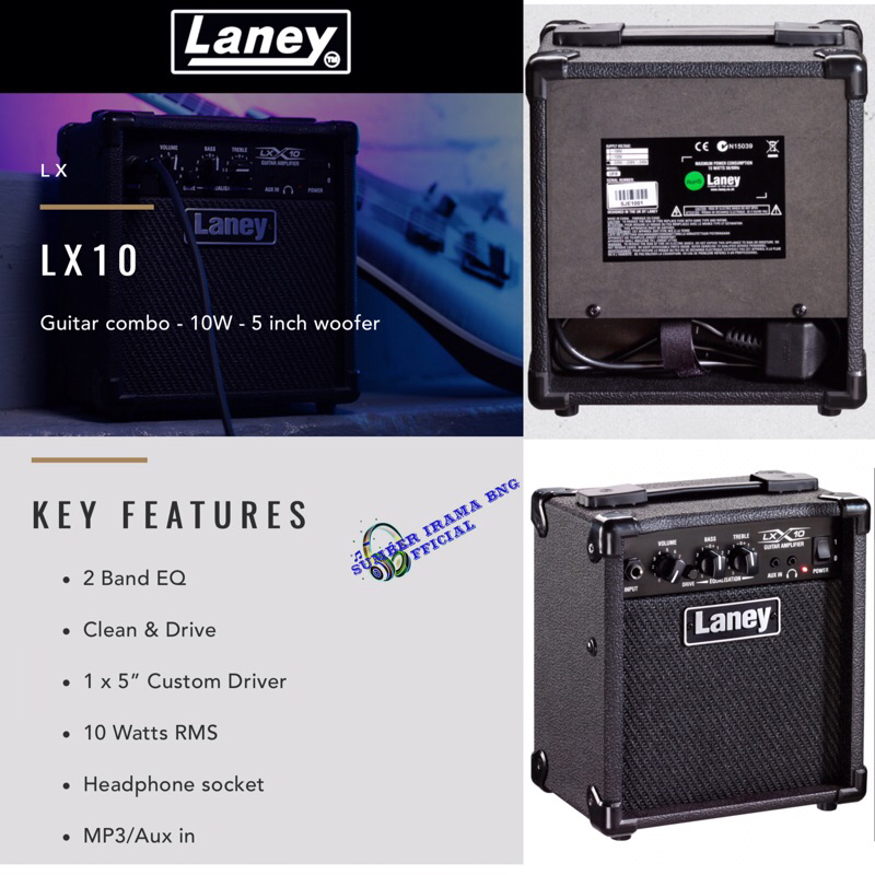 [PROMO] LANEY LX10 GUITAR AMPLIFIER - AMPLIFIER GITAR 5" 10W