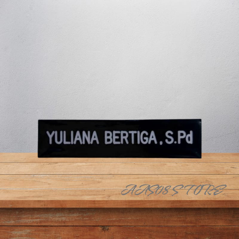 

name tag grafir pns papan nama pns name tag gelar pns