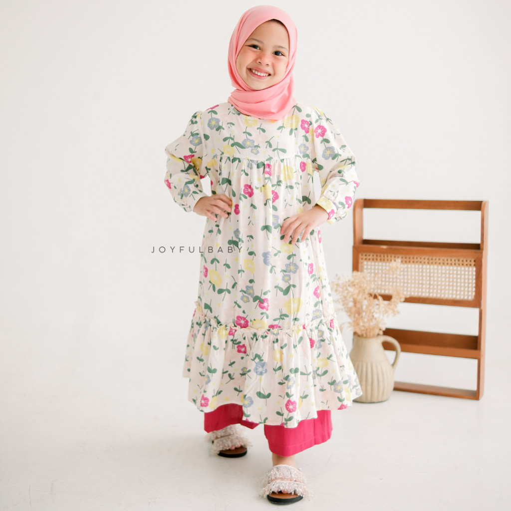 JOYFULBABY RAYA COLLECTION Gamis Baju Muslim Anak Perempuan 4-7 tahun-6