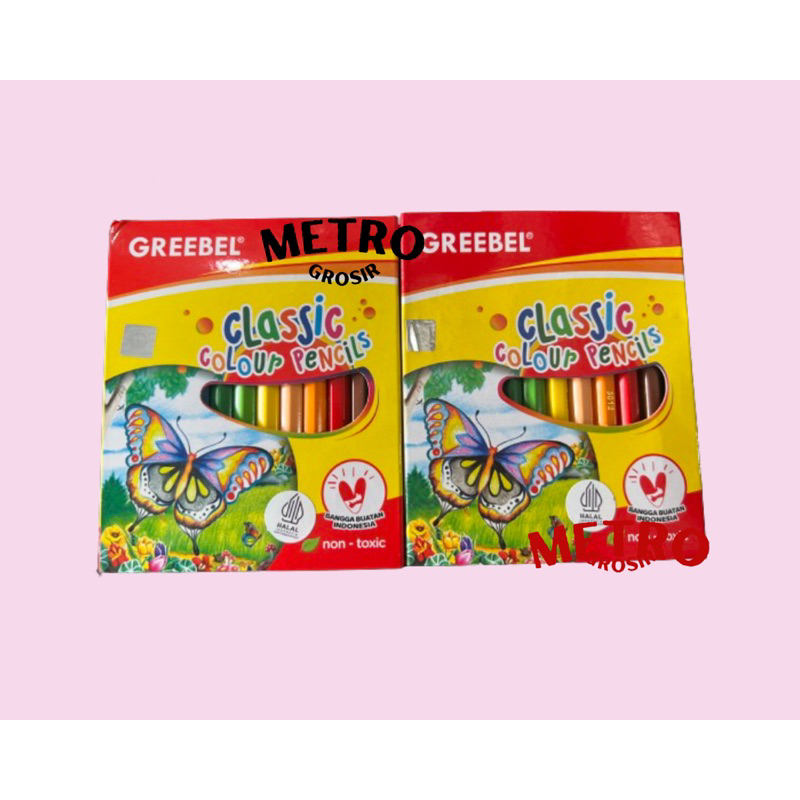 

Greebel - Pensil Warna Classic Color - Pensil Warna Pendek - 12 Warna