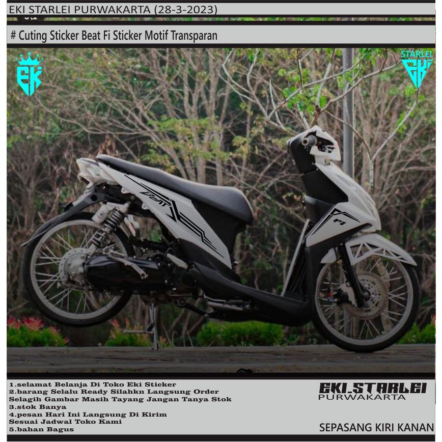 COD CUTTING STICKER STRIPING BEAT FI 2013-2015 VARIASI STICKER TRASPARAN SIMPEL