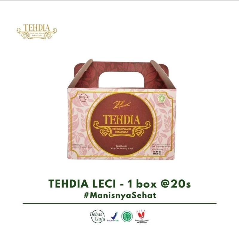 

Tehdia Teh Celup Manis Bebas Gula Leci 20 sachets