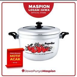 E.Baystore - Maspion Panci Pancaguna Kukusan Multifungsi Ukuran 22 26 30Cm + Tutup Kaca Motif Random
