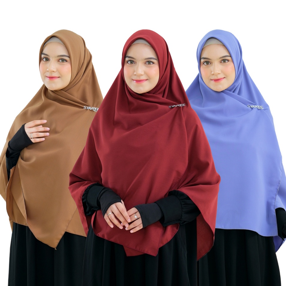 Alifa 13  BEST SELLER ORIGINAL Jilbab Segi Empat Syari Hijab Syar i Neci Panjang Lebar Jumbo Tebal P