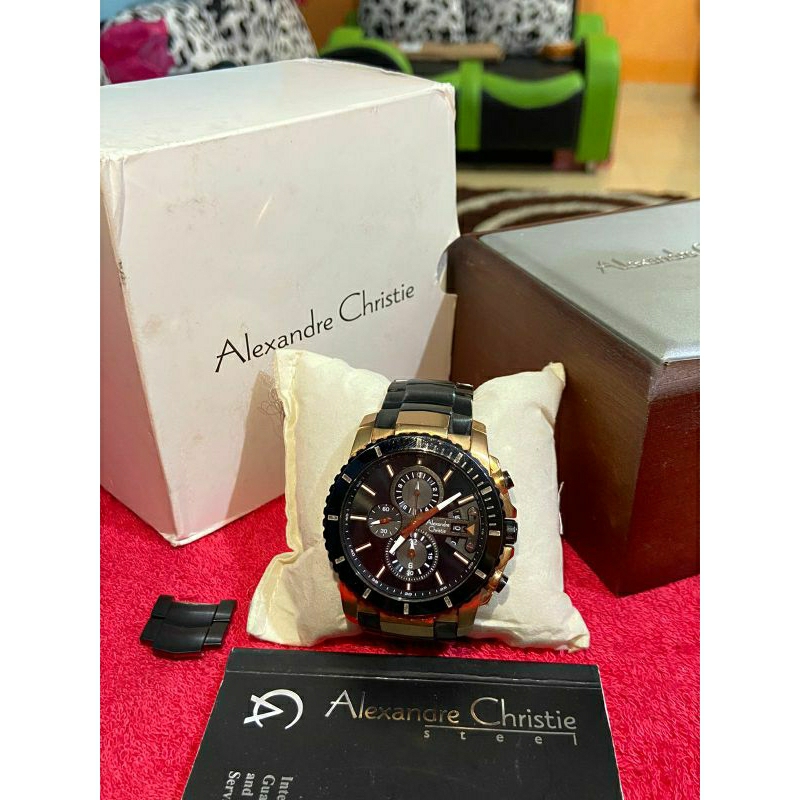 JAM ALEXANDRE CHRISTIE COWOK, AC 6141 MC ROSEGOLD RANTAI