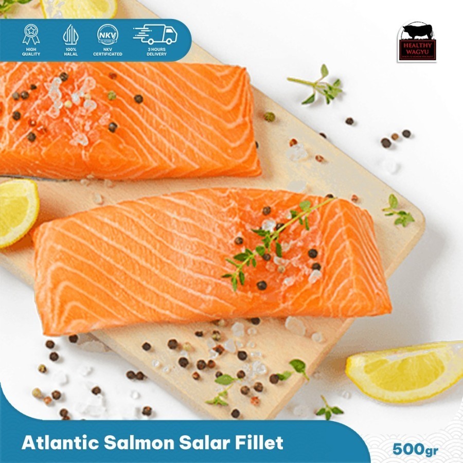 

Atlantic Salmon Fillet Salar Halal 500gr HealthyWagyu