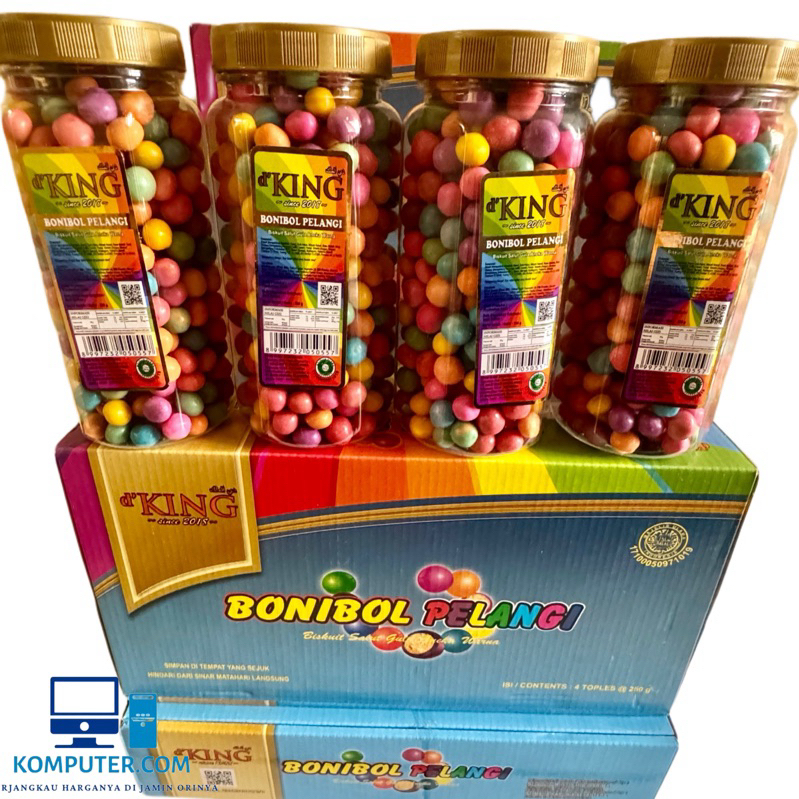 

1 Dus (Isi 4 toples) Bonibol Pelangi d'KING biskuit enak harga MURAH