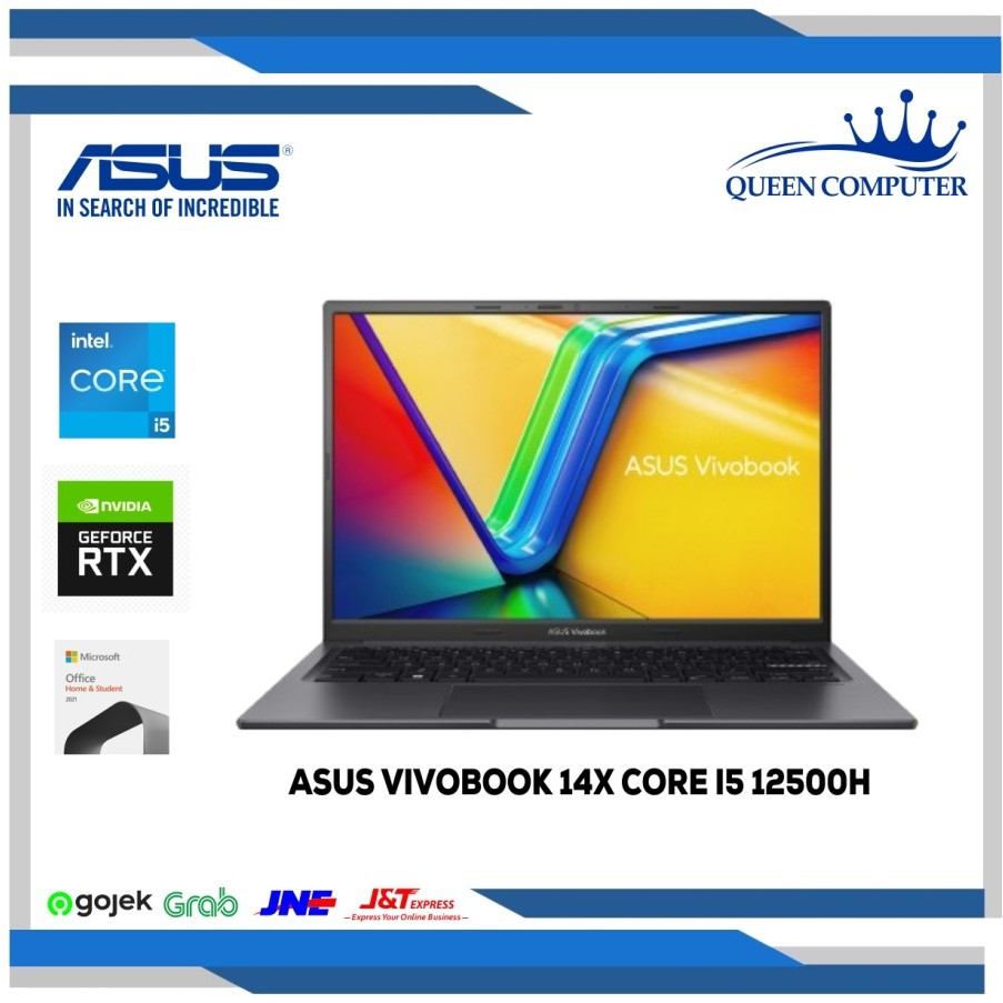 Laptop ASUS Vivobook 14X Core i5 12500H 8GB 512GB 2050 W11 OHS 2021