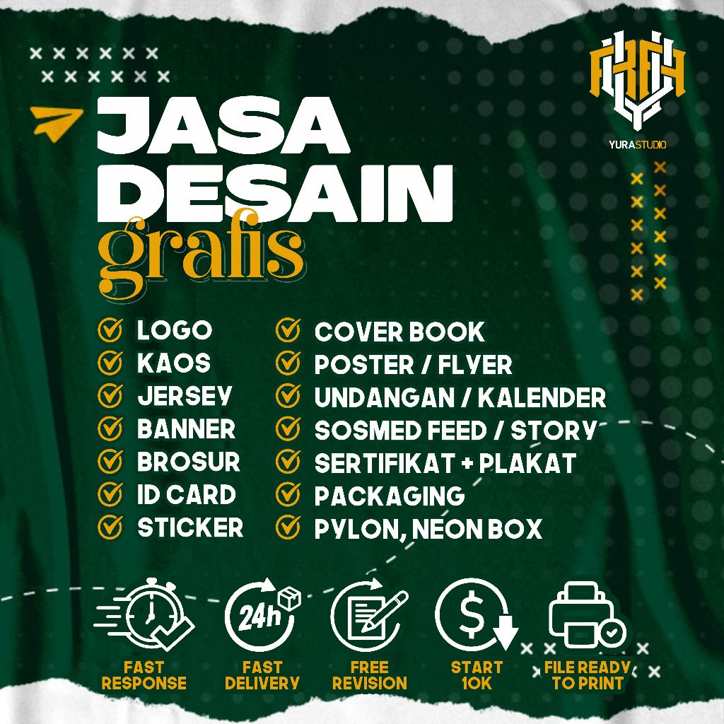 Jasa Desain Grafis ( logo, banner, brosur, kaos, jersey, sticker dll )