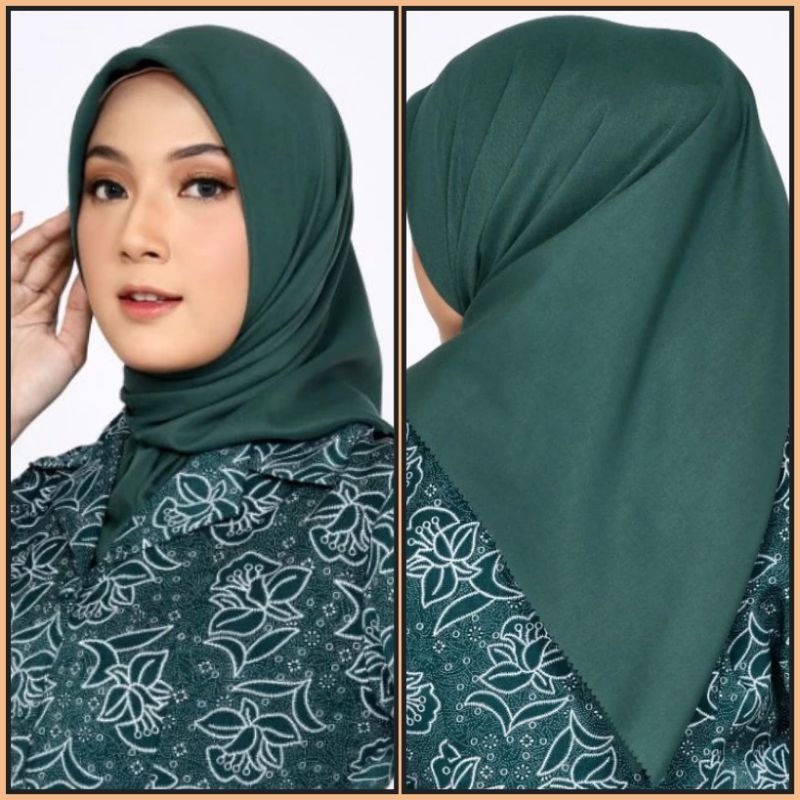 Jilbab hijau botol voal LC (seragam PKK Nasional)