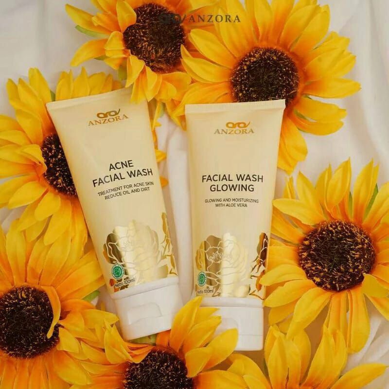 Facial wash anzora /ecer sabun anzora skincare glow/acne