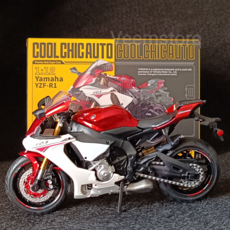 Die Cast 1:12 Yamaha YZF-R1 [CCA] Red White