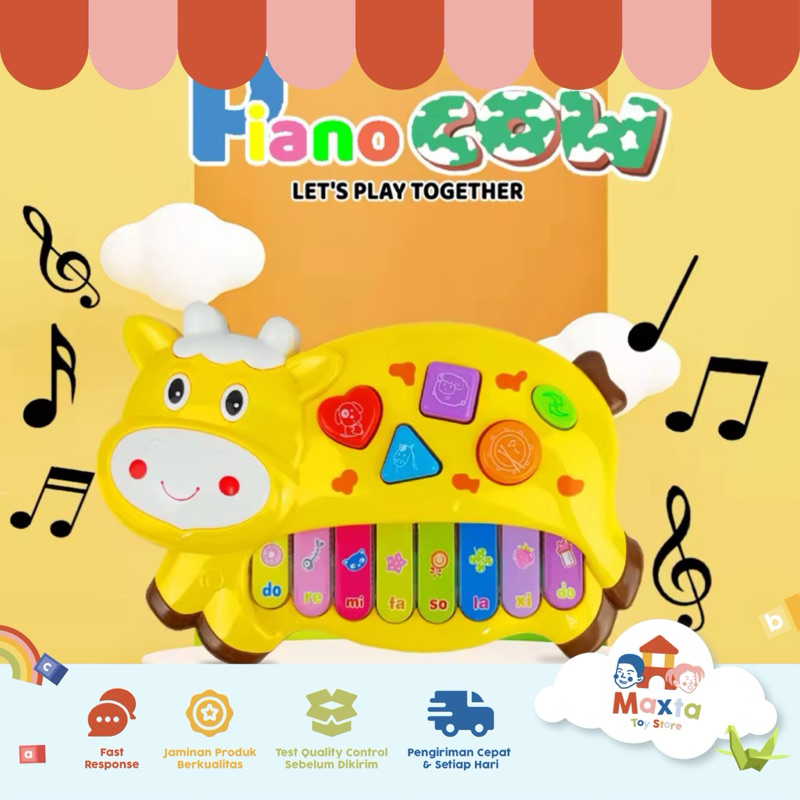 Mainan Piano SD9923 Mainan Anak Anak Piano Cow