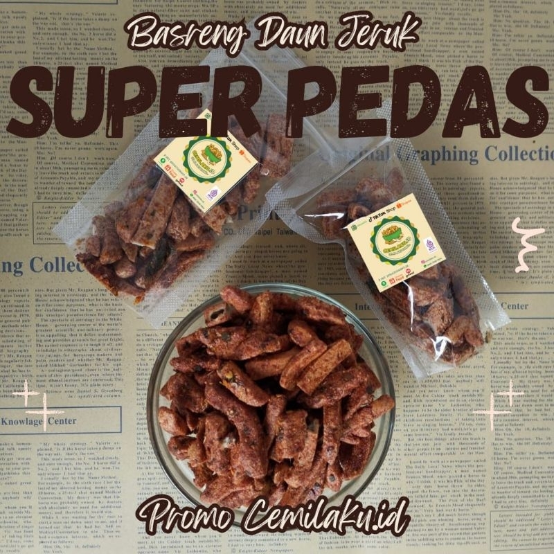 

Basreng SUPER PEDAS (50gr - 70gr) Daun Jeruk